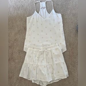 white lavender brown set
